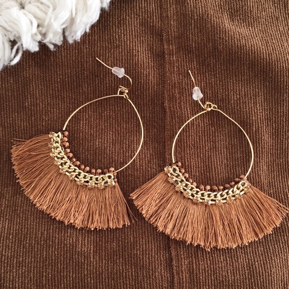 upstyleboutique Jewelry - ❗️Two Left❗️NWT Brown Tassel Earrings